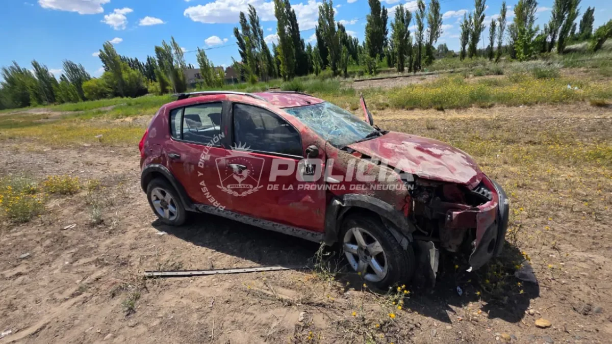 Accidente en Ruta 22: volcó una mujer tras chocar contra un poste de luz