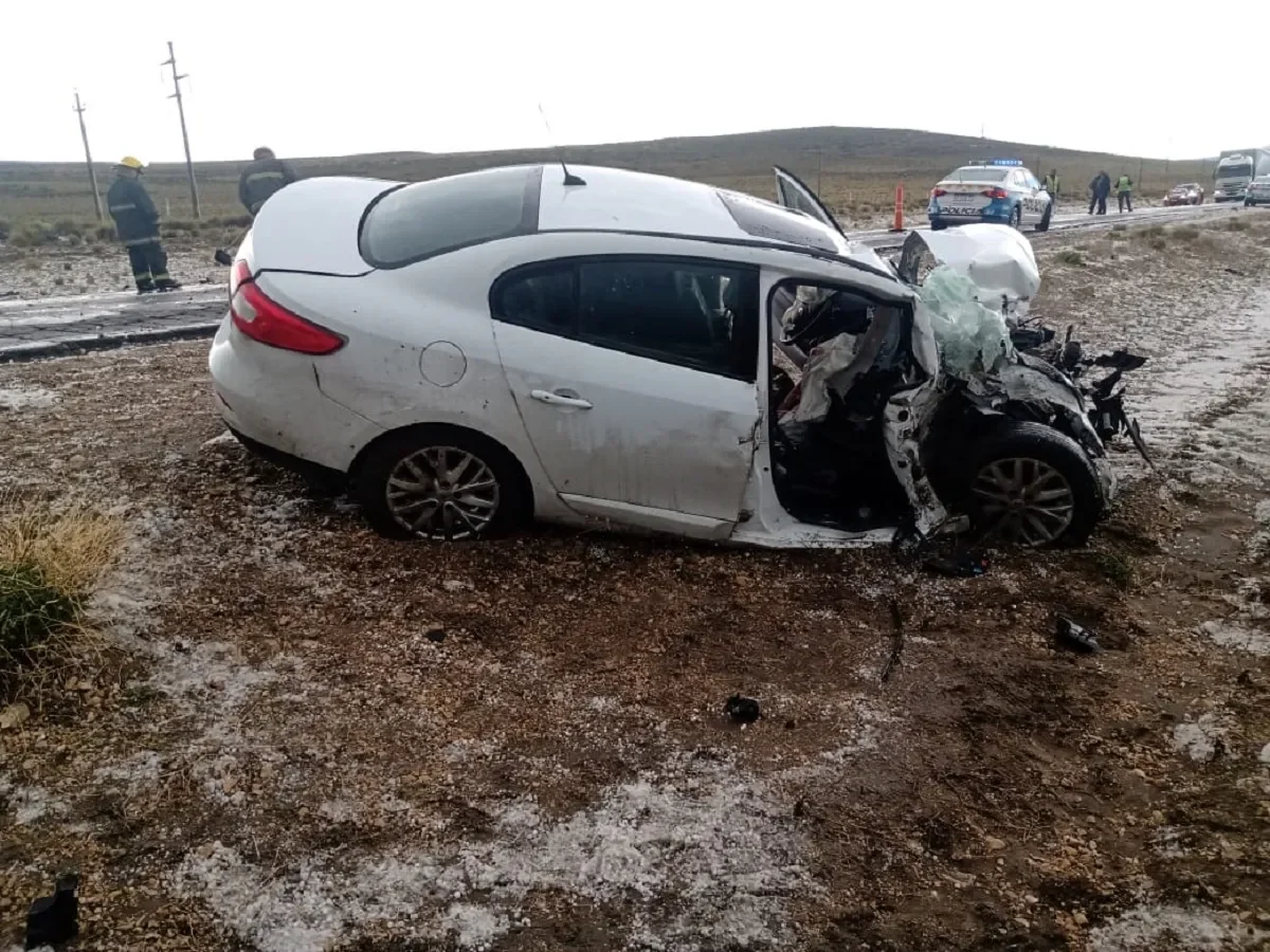 Accidente en ruta cerca de Zapala: dos personas con heridas graves tras la tormenta de granizo