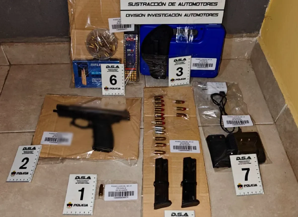 Allanamientos en Neuquén: incautan armas y drogas tras robo de auto