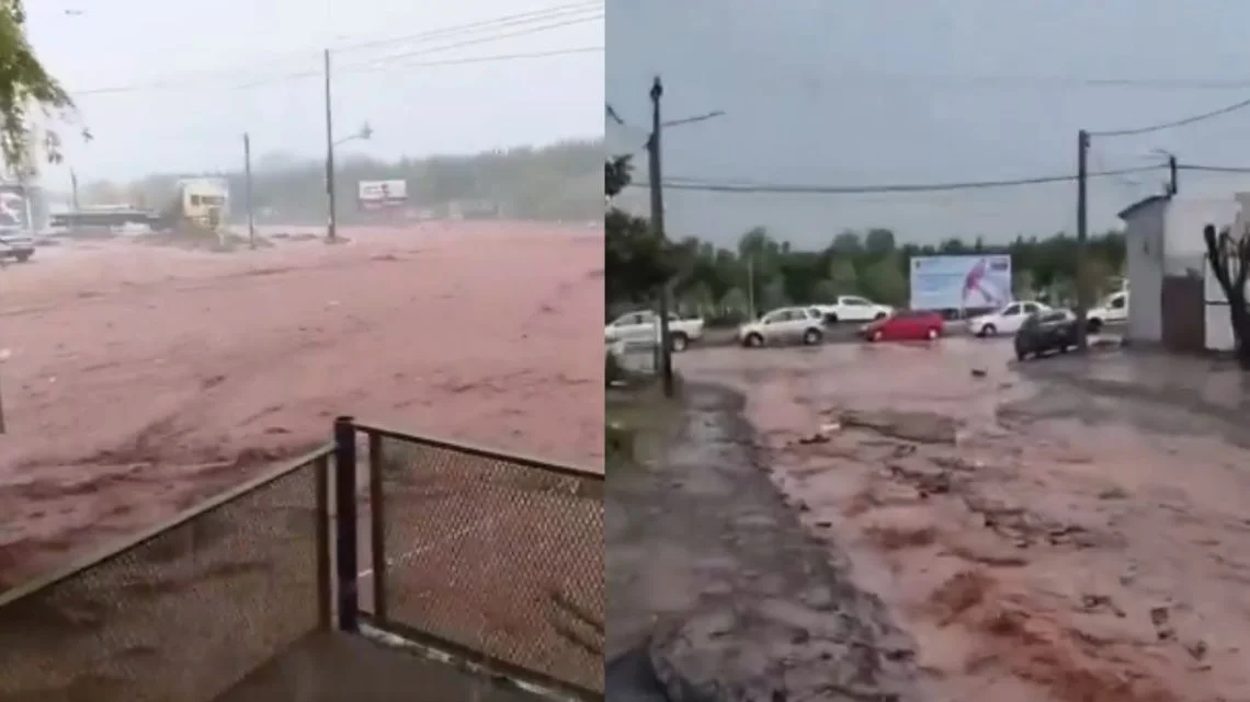 Añelo enfrenta una emergencia por inundaciones: barro y canoas en las calles
