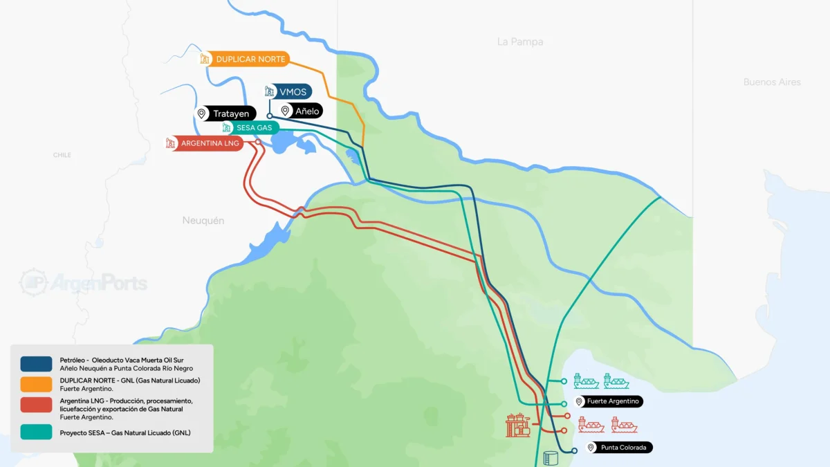 Argentina impulsa la exportación de GNL desde Vaca Muerta y Río Negro