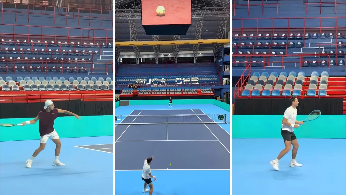 Argentina se prepara para la serie de Copa Davis en el Ruca Che de Neuquén