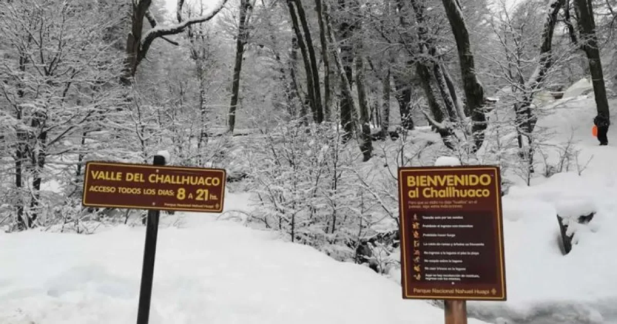 Cierre de sendas en el Parque Nacional Nahuel Huapi ante pronóstico de nevadas