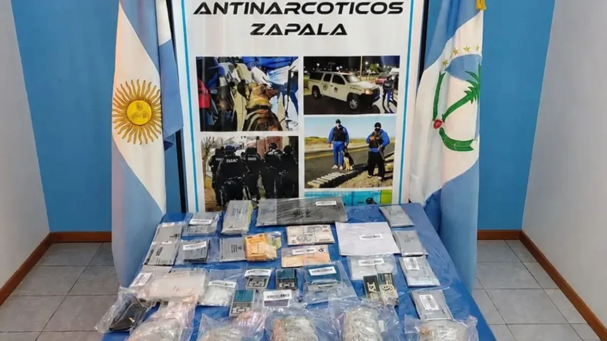 Desmantelan red de narcotráfico en Zapala: nueve detenidos y droga incautada
