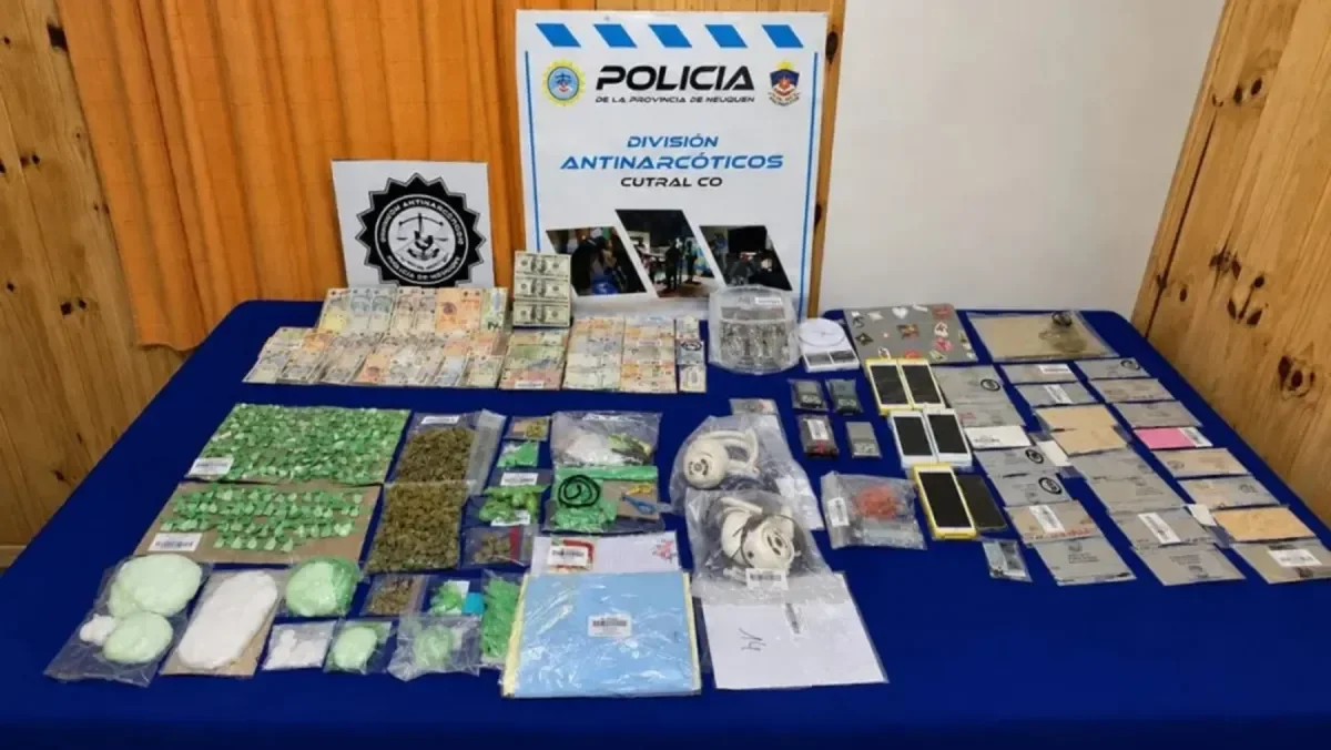 Desmantelan red narco en Cutral Có y Plaza Huincul: ocho arrestos y gran cantidad de droga incautada