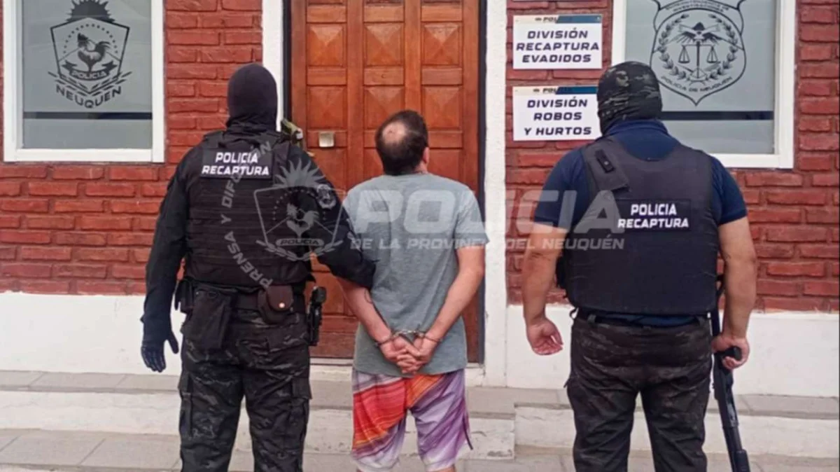 Detención de evadido de Zapala tras intensa búsqueda en Neuquén