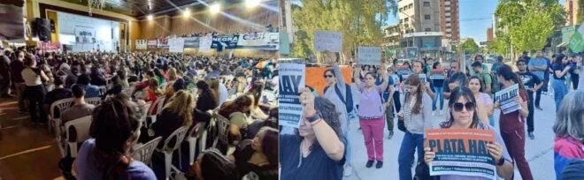 Docentes y estatales de Neuquén marchan en reclamo a la Casa de Gobierno