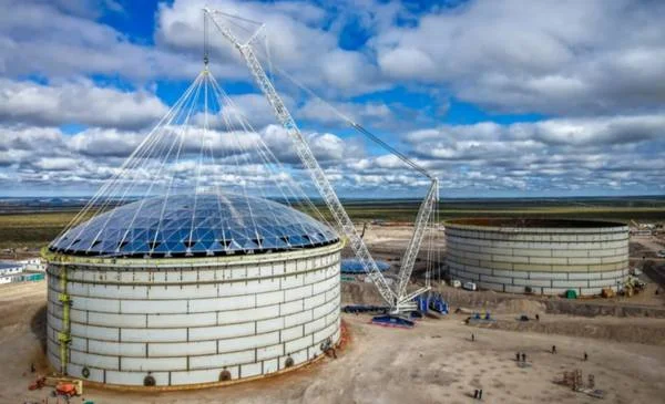 El domo que prevé la magnitud del oleoducto en Vaca Muerta