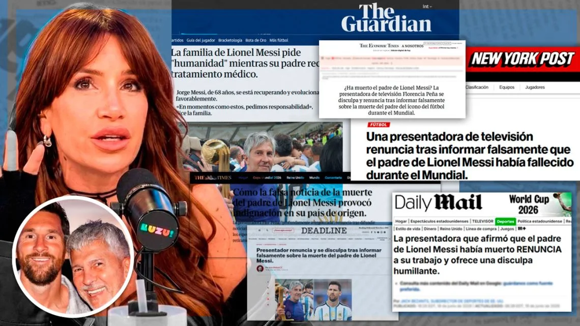 Florencia Peña en el centro de la polémica por desmentido a Jorge Messi