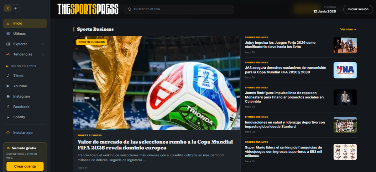 La plata detrás del deporte: llega un nuevo medio en español sobre el negocio deportivo