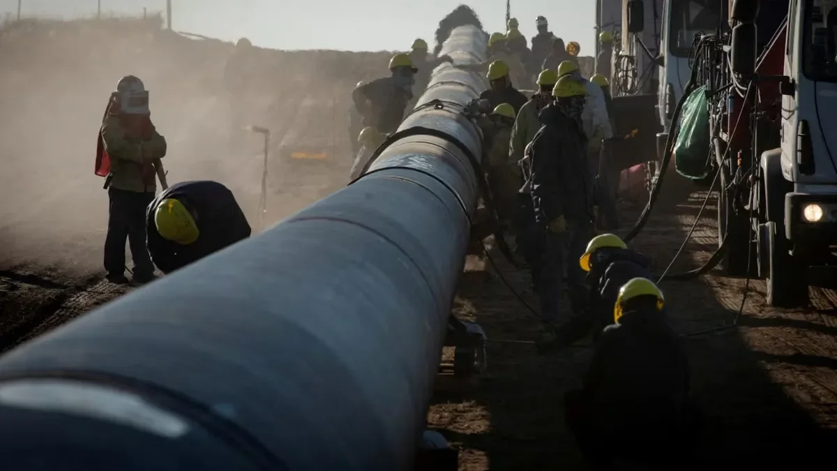 Inversión de US$550 millones para ampliar el gasoducto hacia Vaca Muerta