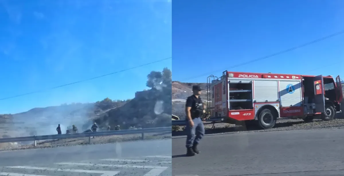 Investigación en curso por incendio de camioneta en Ruta 7 entre Neuquén y Centenario