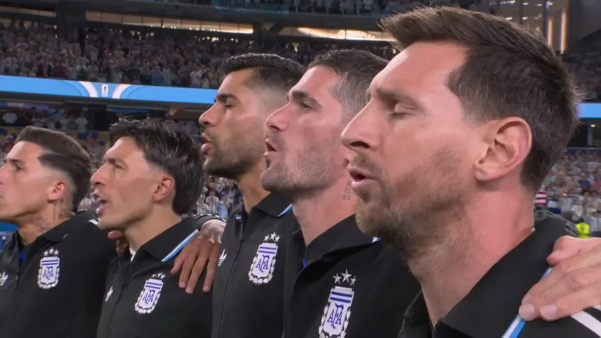 La emoción del himno argentino en la semifinal del Mundial 2026 frente a Inglaterra