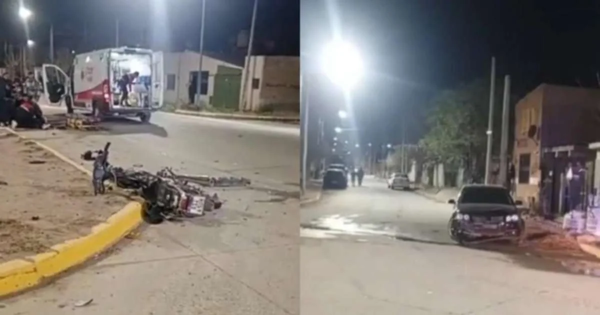 Motociclista resulta herido en colisión con auto en Neuquén