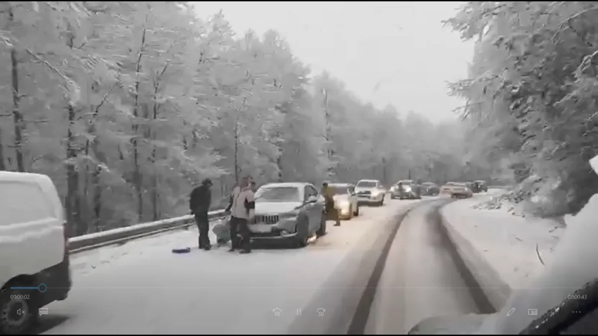 Problemas en la Ruta de los Siete Lagos: conductores enfrentan demoras por nieve