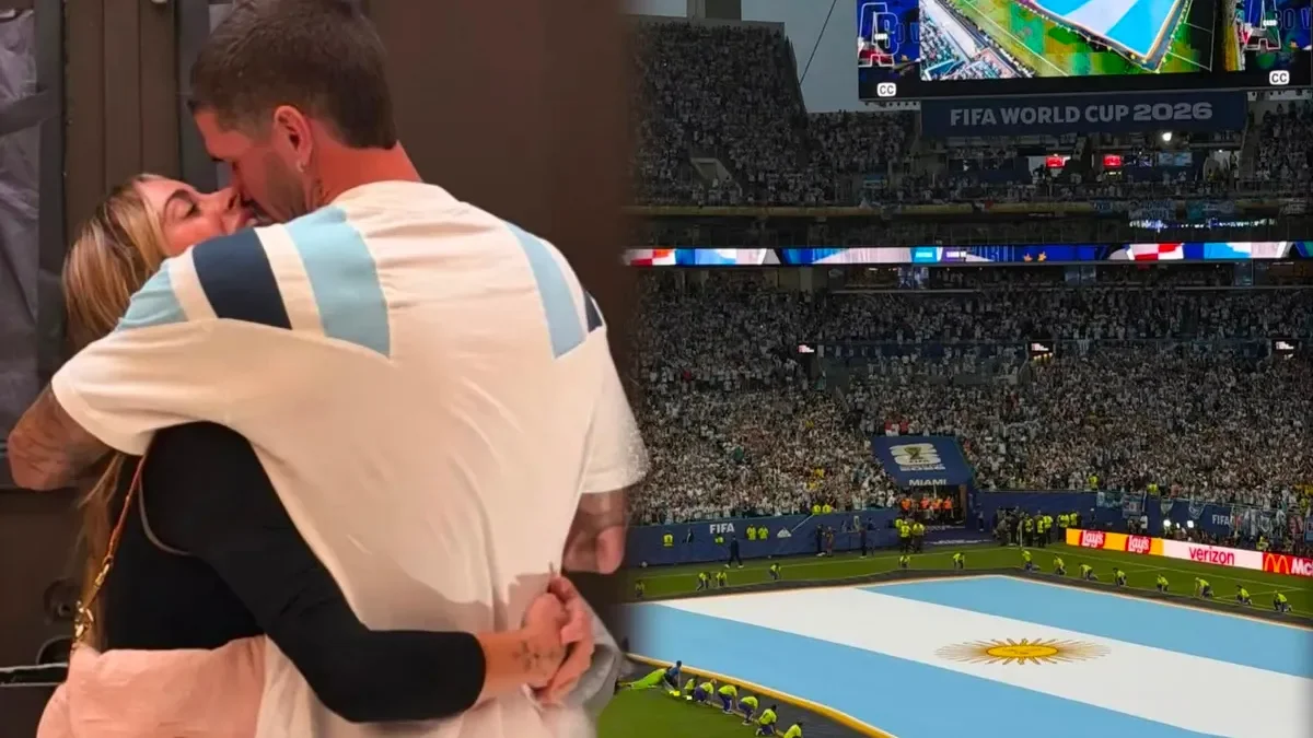 Tini Stoessel y Rodrigo de Paul celebran el pase a la final de Argentina con un emotivo beso