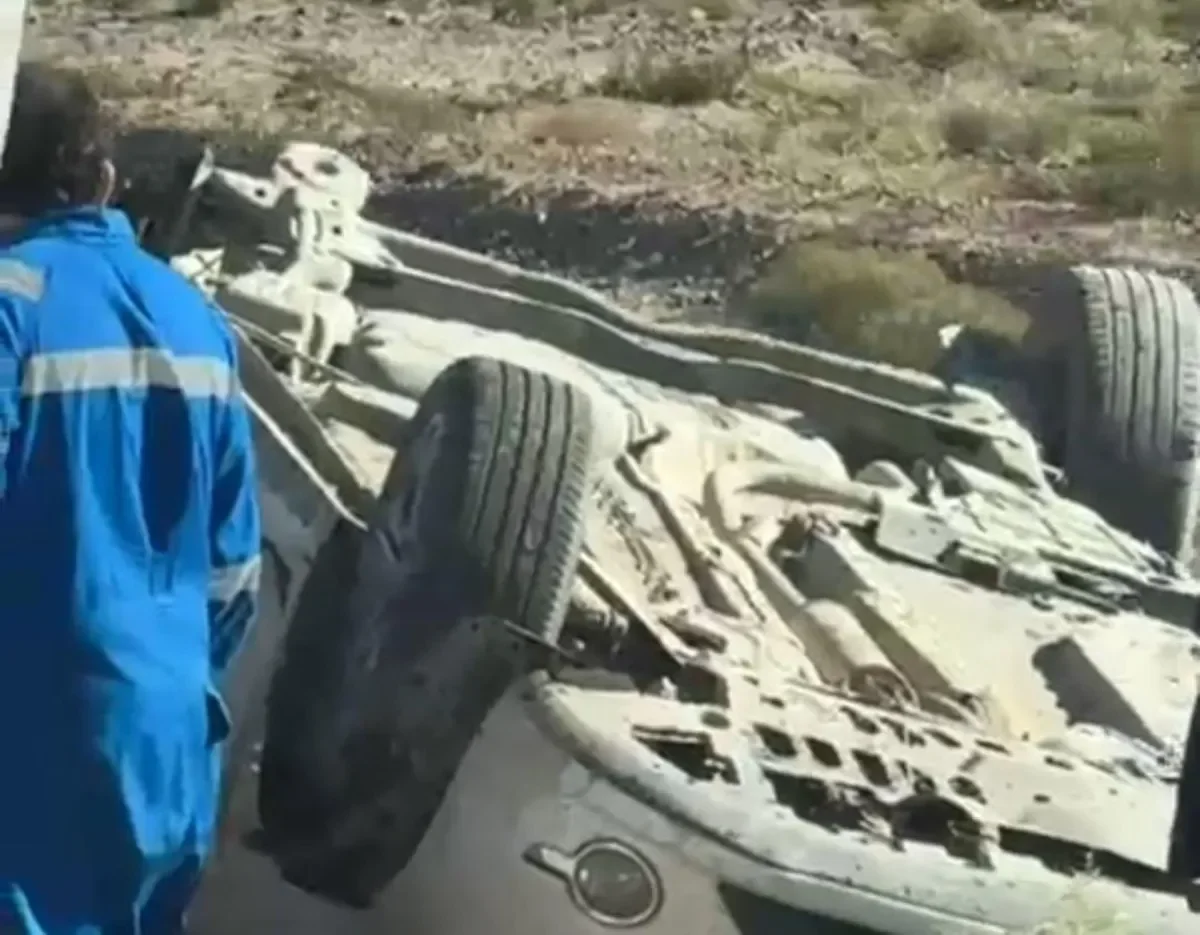 Vuelco en Ruta 67 deja un herido tras maniobra de sobrepaso en Neuquén